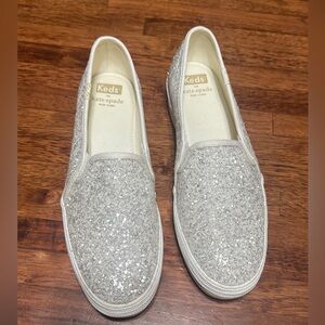 Kate Spade x Keds Glitter Slip On Shoes 7.5